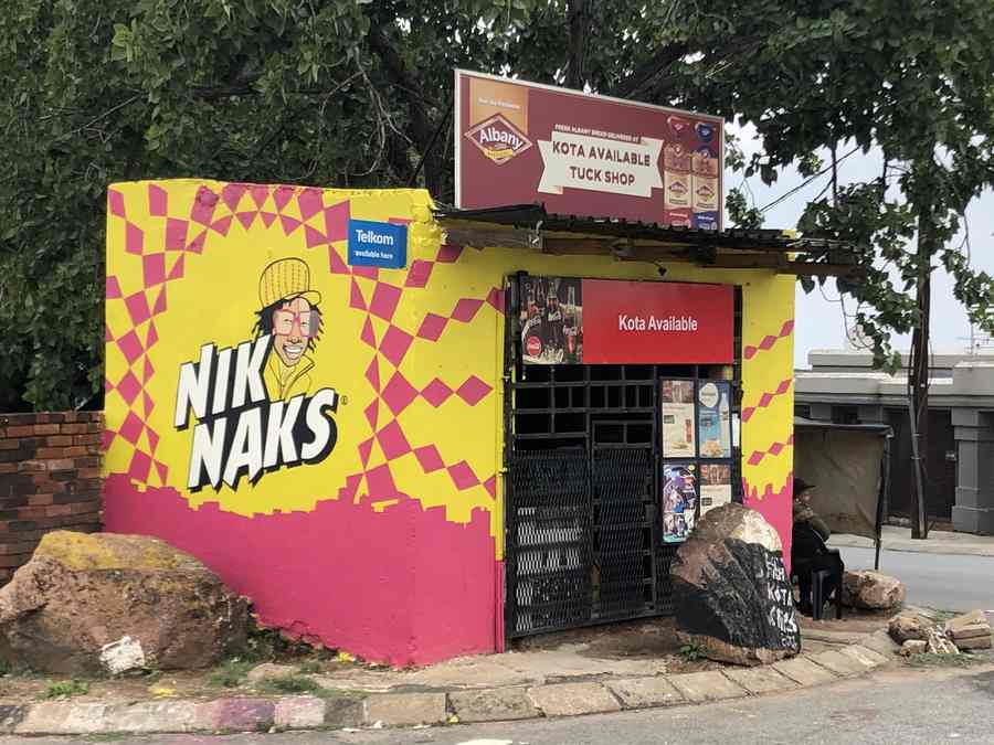 NikNaks branded Kota tuck shop on a corner